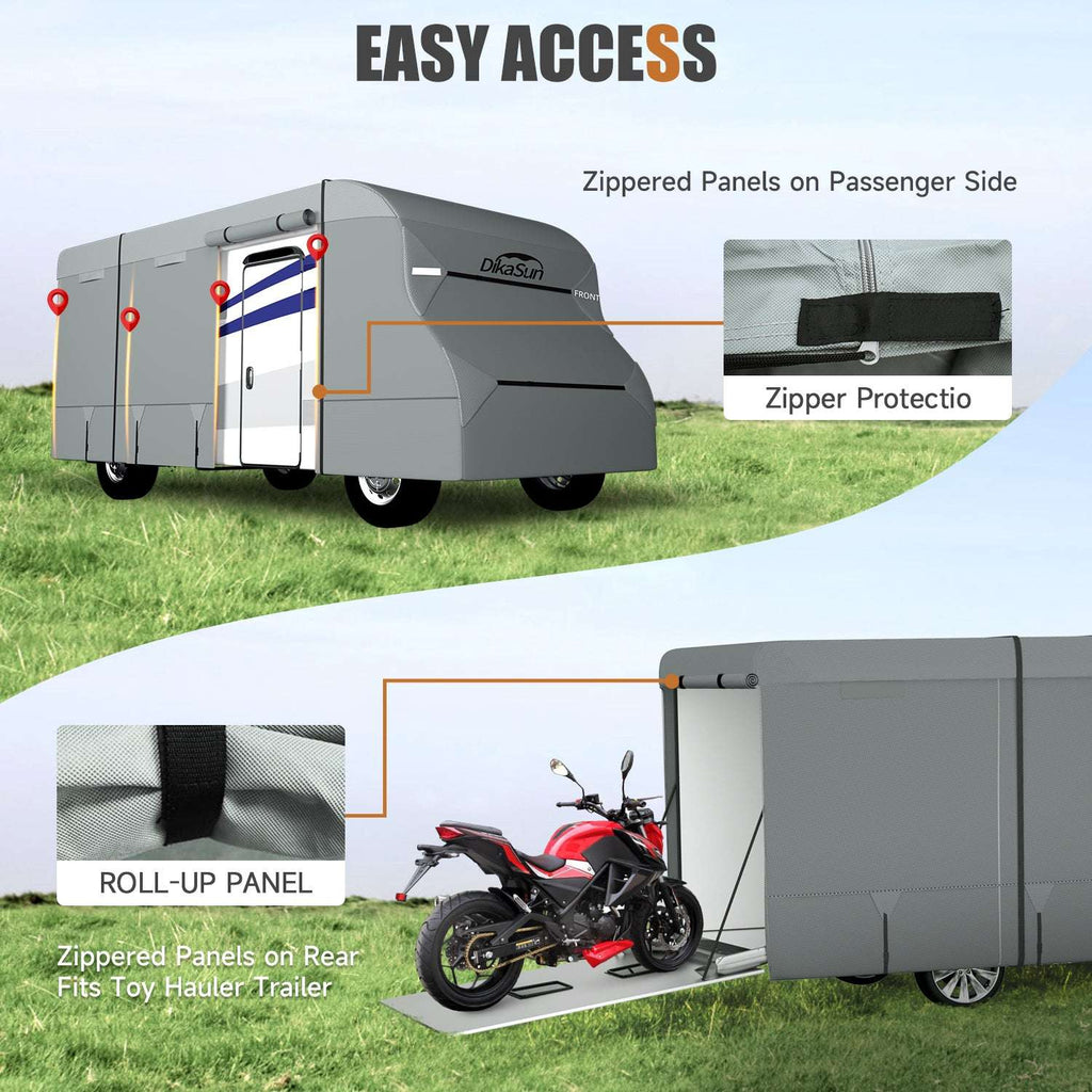 Dikasun Class C RV Cover 7-Layer Waterproof Ripstop Camper Protection