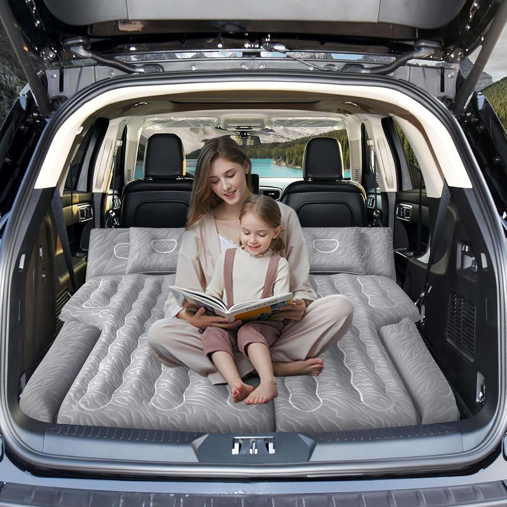 Dikasun 63in SUV Air Mattress Grey PVC Flocking Quick Inflate Camping