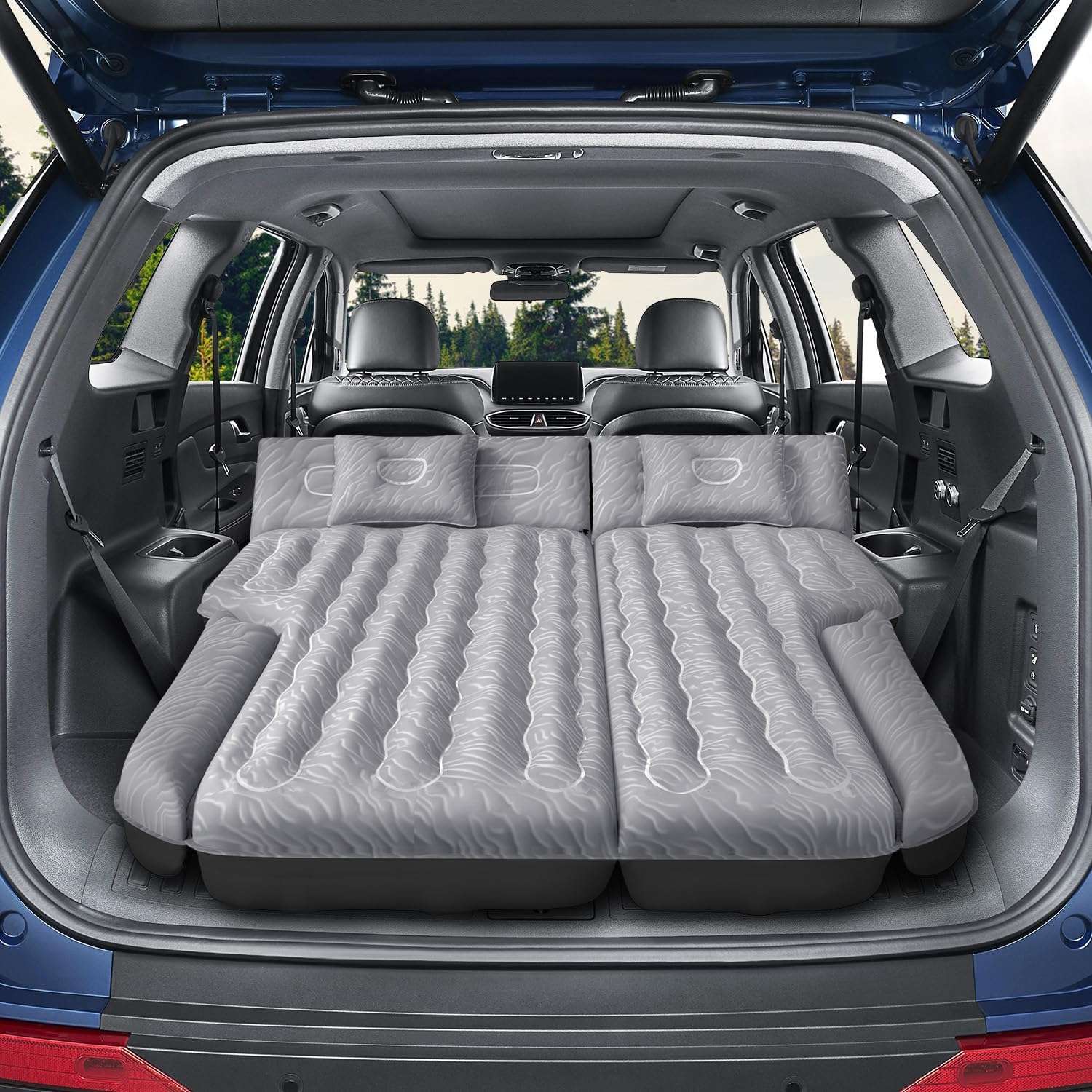 Dikasun Universal SUV Air Mattress Grey PVC Oxford Flocking Electric Pump