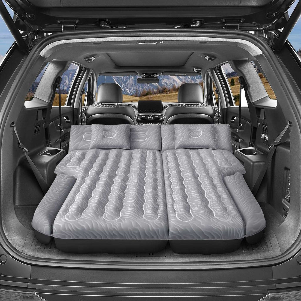 Dikasun 63in SUV Air Mattress Grey PVC Flocking Quick Inflate Camping