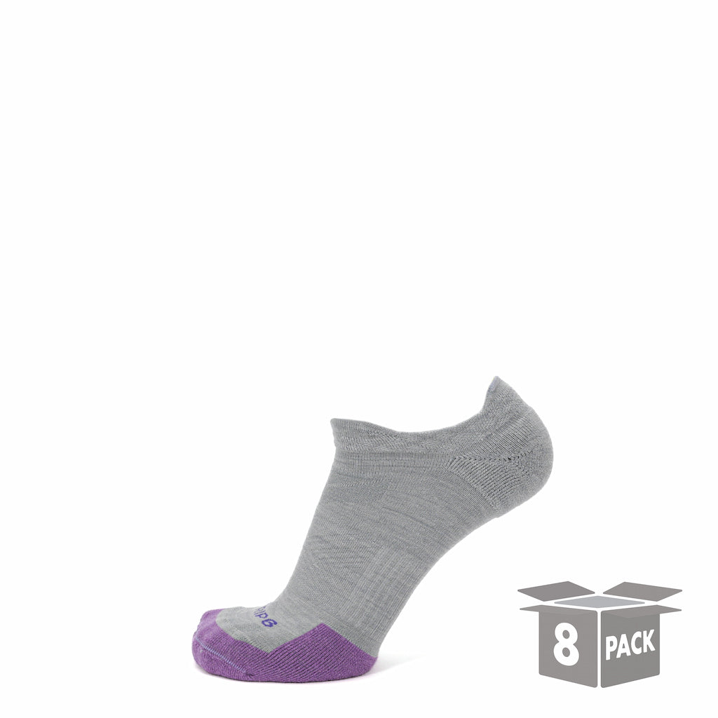 GRIP6 8 Pack Merino Wool No Show Running Socks Runweight Green USA Made