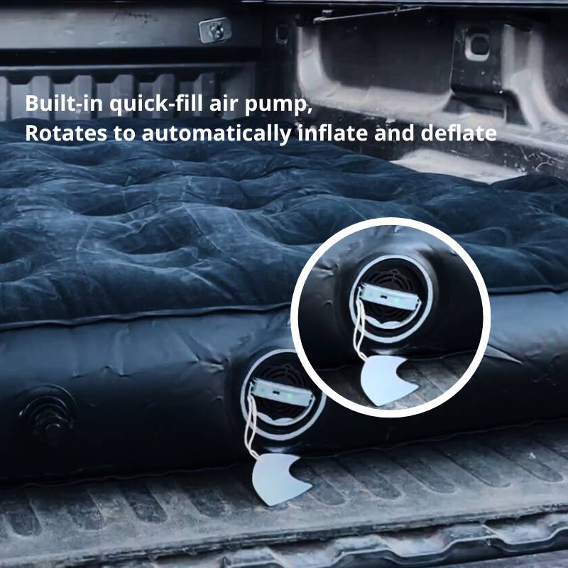 Dikasun 5.5-5.8ft Truck Bed Air Mattress Auto Inflate PVC Flocking