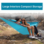 Double Nylon Camping Hammock Lightweight Portable Tree Straps Backpacking