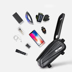 Hard Shell Bike Top Tube Phone Bag Touchscreen Mountain Front Beam Mount