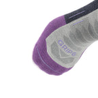 GRIP6 3 Pack Merino Wool Ankle Running Socks Midweight Anti-Blister Purple USA