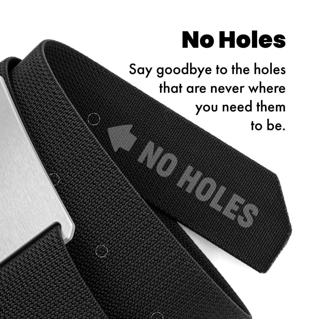 GRIP6 G-Flex ISO 2.0 Gunmetal Belt 1.5" Stretch Nylon No Holes USA Made