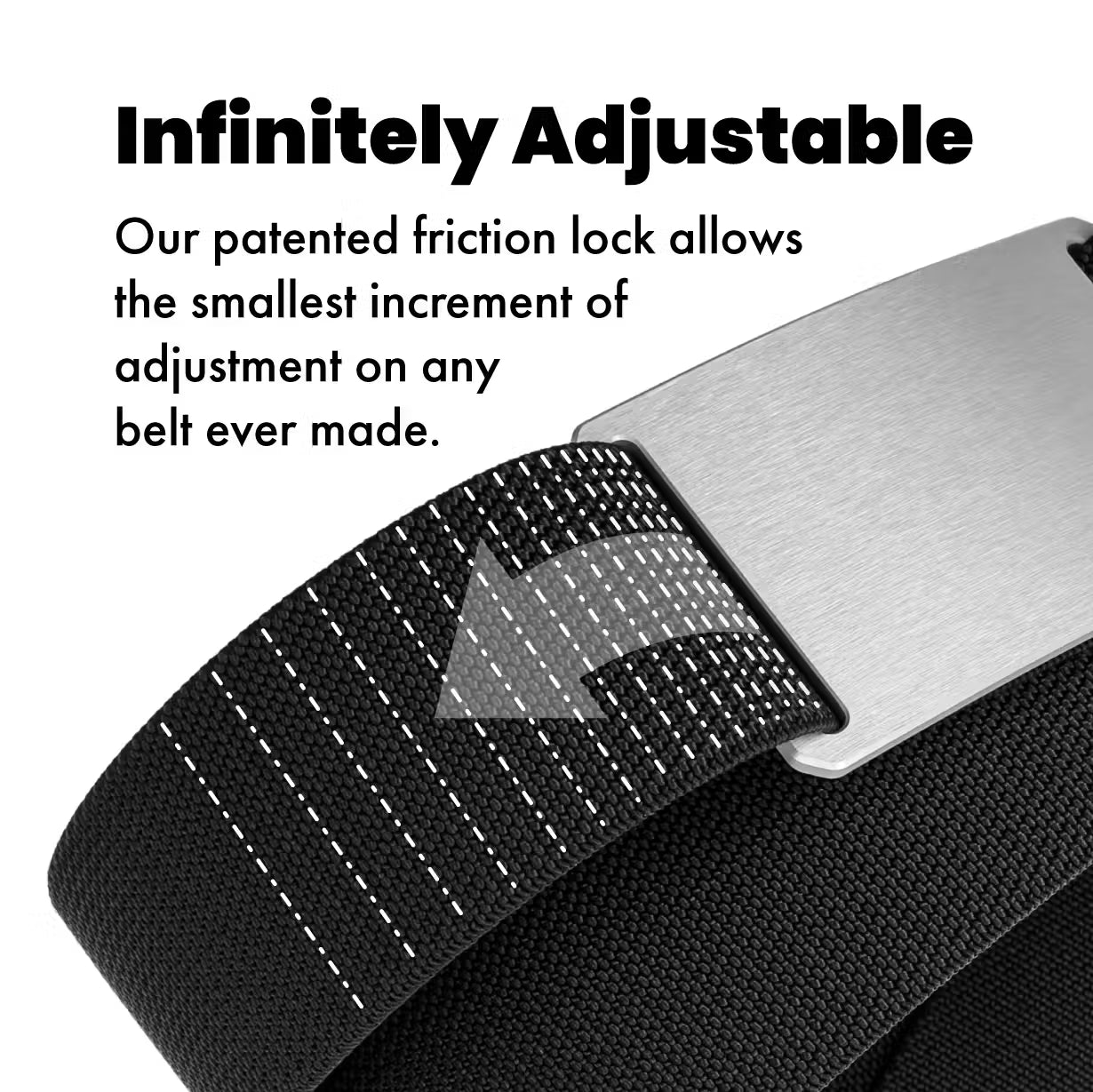 GRIP6 G-Flex Ninja Belt 1.5" Stretch Nylon Adjustable No Holes USA Made