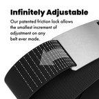 GRIP6 G-Flex 1.5" Stretch Nylon Belt Gunmetal Hiking Adjustable USA Made
