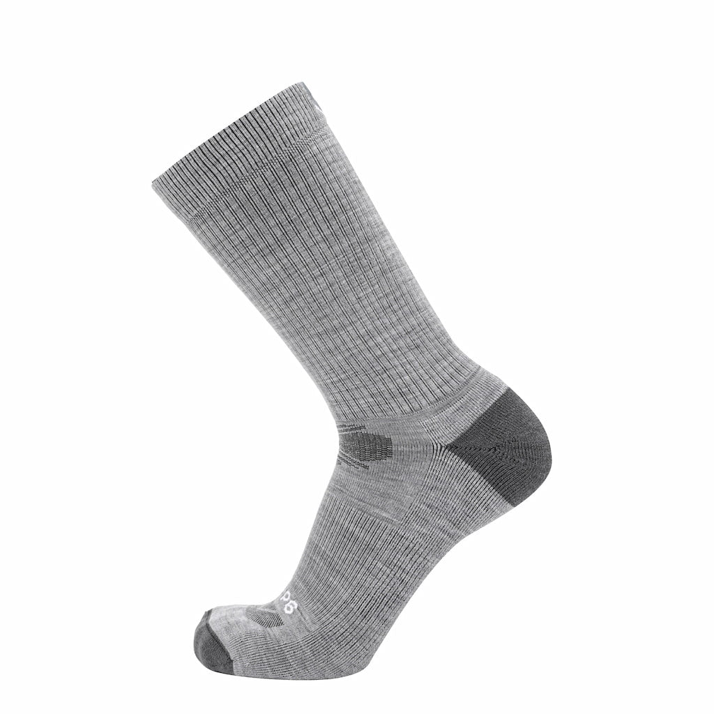 GRIP6 Merino Wool Crew Hiking Socks Midweight Ash 3-Pack USA Made