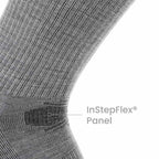 GRIP6 Merino Wool Crew Hiking Socks Midweight Ash 3-Pack USA Made
