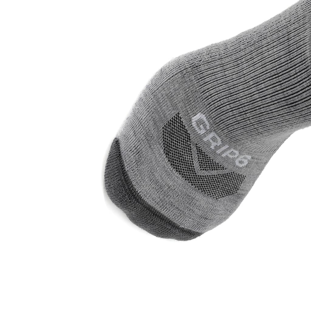 GRIP6 Merino Wool Crew Casual Dress Sock Midweight Moisture Wicking Gray USA