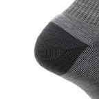 GRIP6 Merino Wool Crew Hiking Socks Midweight Ash 3-Pack USA Made