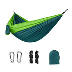 Double Nylon Camping Hammock Lightweight Portable Tree Straps Backpacking