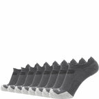 GRIP6 8 Pack Merino Wool No Show Running Socks Runweight Gray USA Made