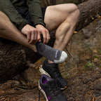 GRIP6 8 Pack Merino Wool No Show Running Socks Runweight Gray USA Made
