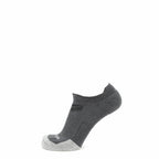 GRIP6 Merino Wool No Show Running Sock Runweight Anti-Blister Gray USA Made