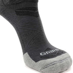 GRIP6 3 Pack Merino Wool No Show Running Socks Runweight Gray USA Made