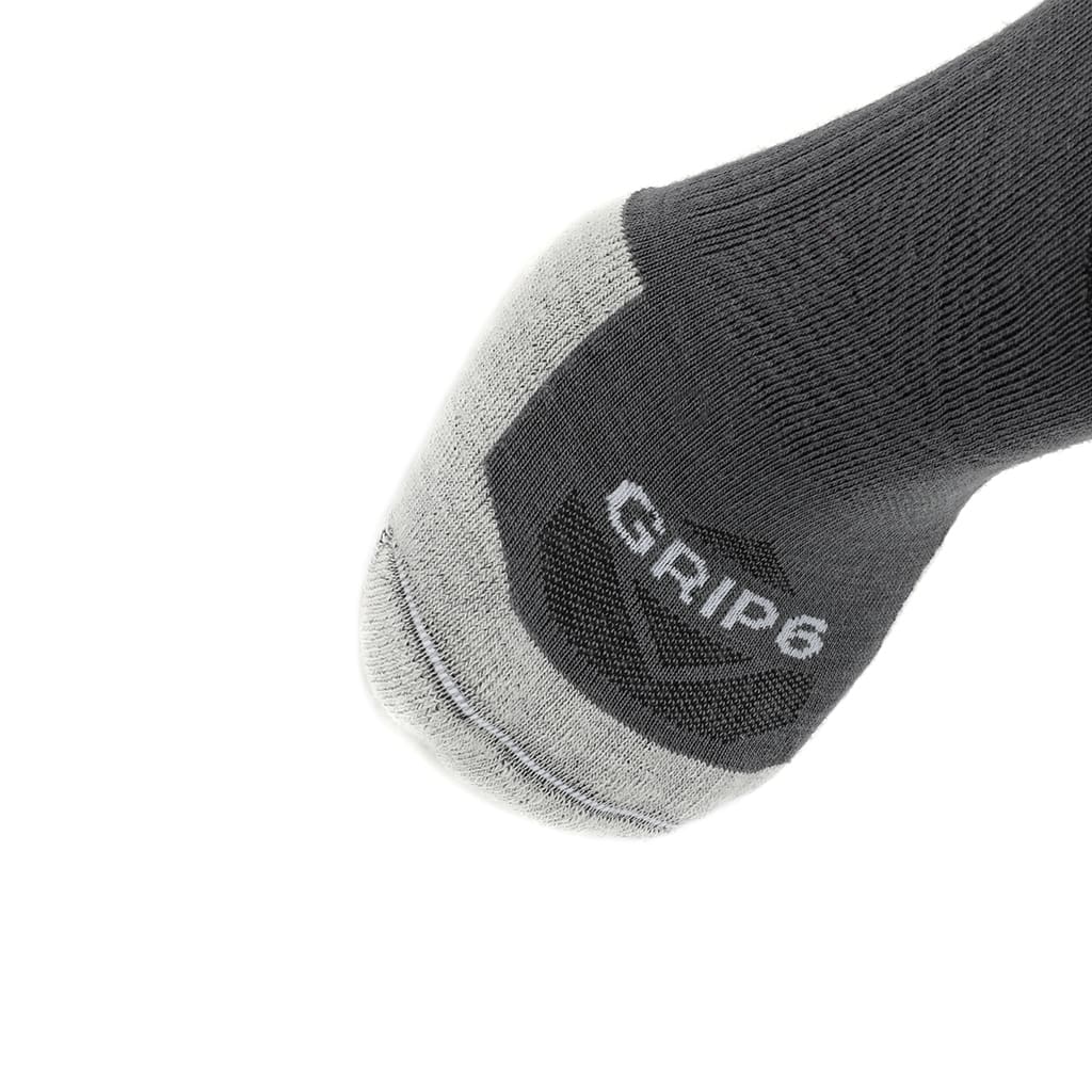 GRIP6 Merino Wool No Show Running Sock Runweight Anti-Blister Gray USA Made