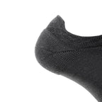 GRIP6 Merino Wool No Show Running Sock Runweight Anti-Blister Gray USA Made