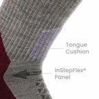 GRIP6 8 Pack Merino Wool Crew Socks Midweight Arch Support Trail Hiking
