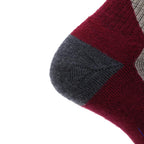 GRIP6 Merino Wool Crew Hiking Sock Midweight Moisture Wicking Berry USA Made