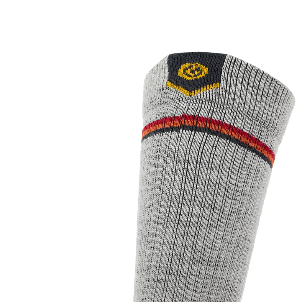 GRIP6 8 Pack Merino Wool Crew Hiking Socks Lightweight Cushion Orange USA
