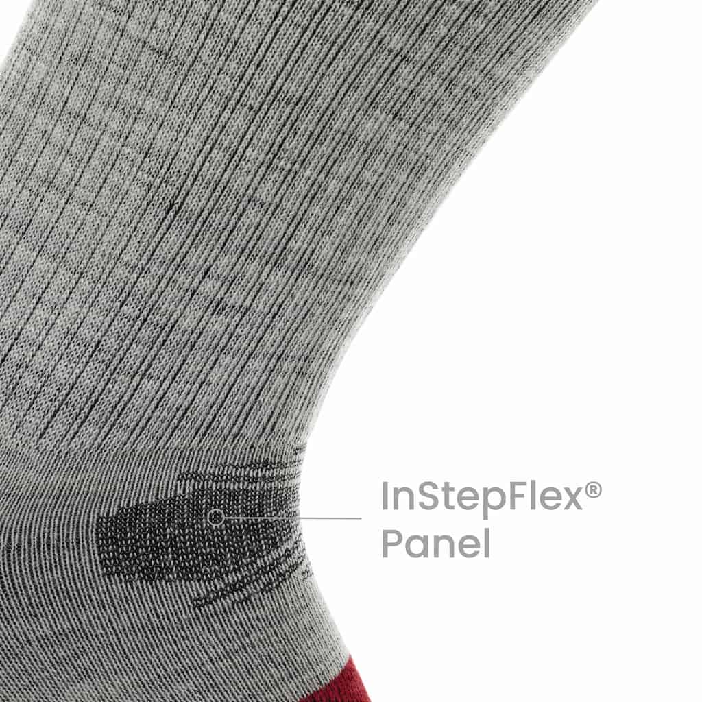 GRIP6 8 Pack Merino Wool Crew Hiking Socks Lightweight Cushion Orange USA