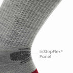 GRIP6 Merino Wool Crew Hiking Sock Lightweight Moisture Wicking Orange USA