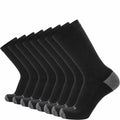 GRIP6 8 Pack Merino Wool Crew Casual Dress Socks Midweight Charcoal USA