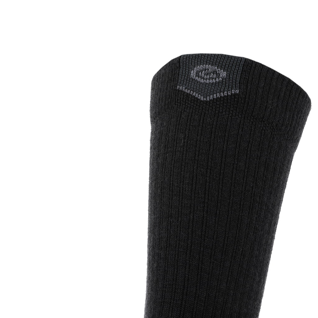 GRIP6 3 Pack Merino Wool Crew Casual Dress Socks Midweight Charcoal USA