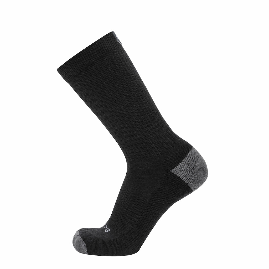 GRIP6 3 Pack Merino Wool Crew Casual Dress Socks Midweight Charcoal USA