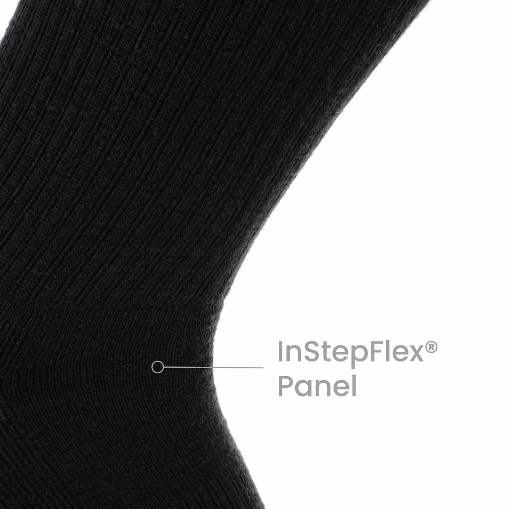 GRIP6 8 Pack Merino Wool Crew Casual Dress Socks Midweight Charcoal USA