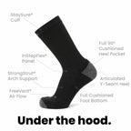 GRIP6 Merino Wool Crew Casual Dress Sock Midweight Moisture Wicking Charcoal
