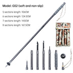 Folding Telescopic Adjustable Tactical Walking Stick Self Defense Hiking