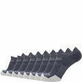 GRIP6 8 Pack Merino Wool No Show Running Socks Runweight Blue USA Made