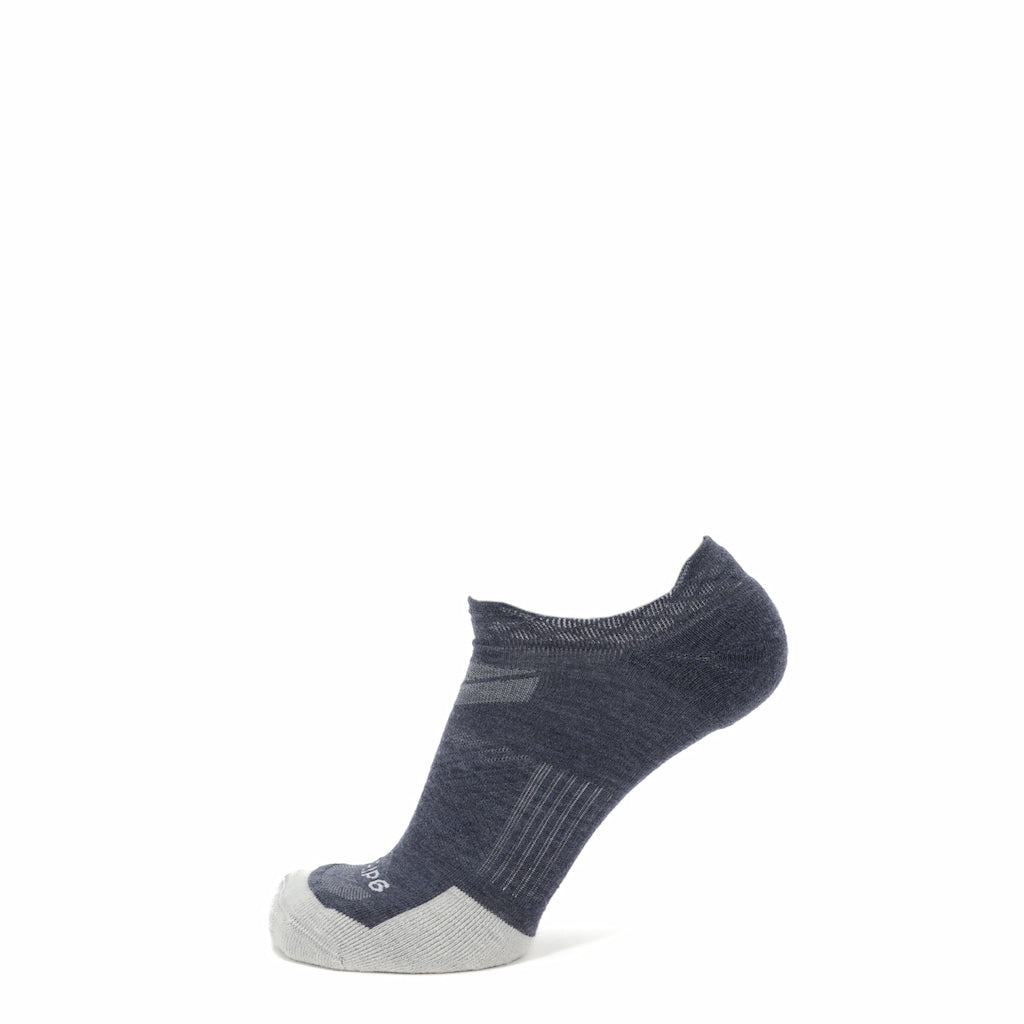 GRIP6 3 Pack Merino Wool No Show Running Socks Runweight Blue USA Made