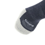GRIP6 Merino Wool No Show Running Sock Runweight Anti-Blister Blue USA Made
