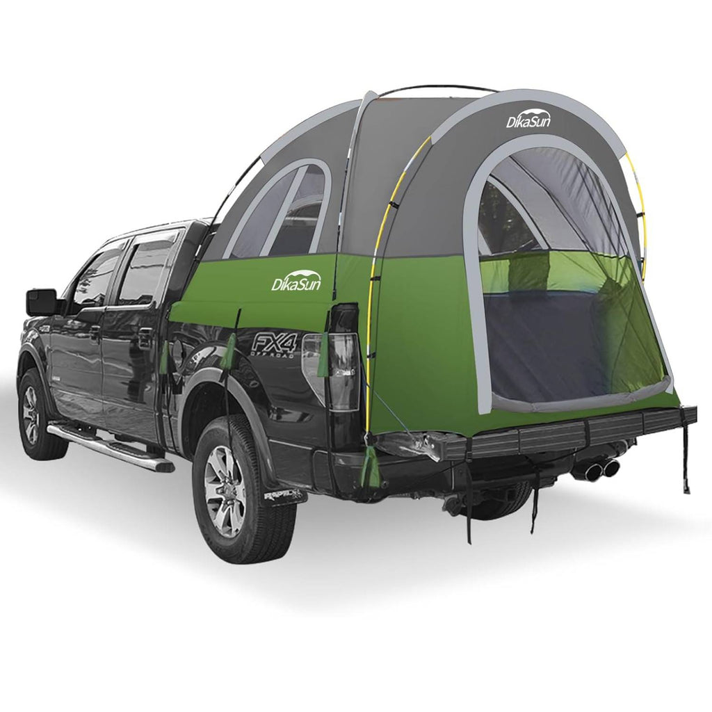 Dikasun 5.5-6.7ft Pickup Truck Bed Tent Green Double-Layer Camping