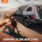 Dikasun Pickup Truck Bed Tent 5.5-6.7ft Green Double-Layer Camping