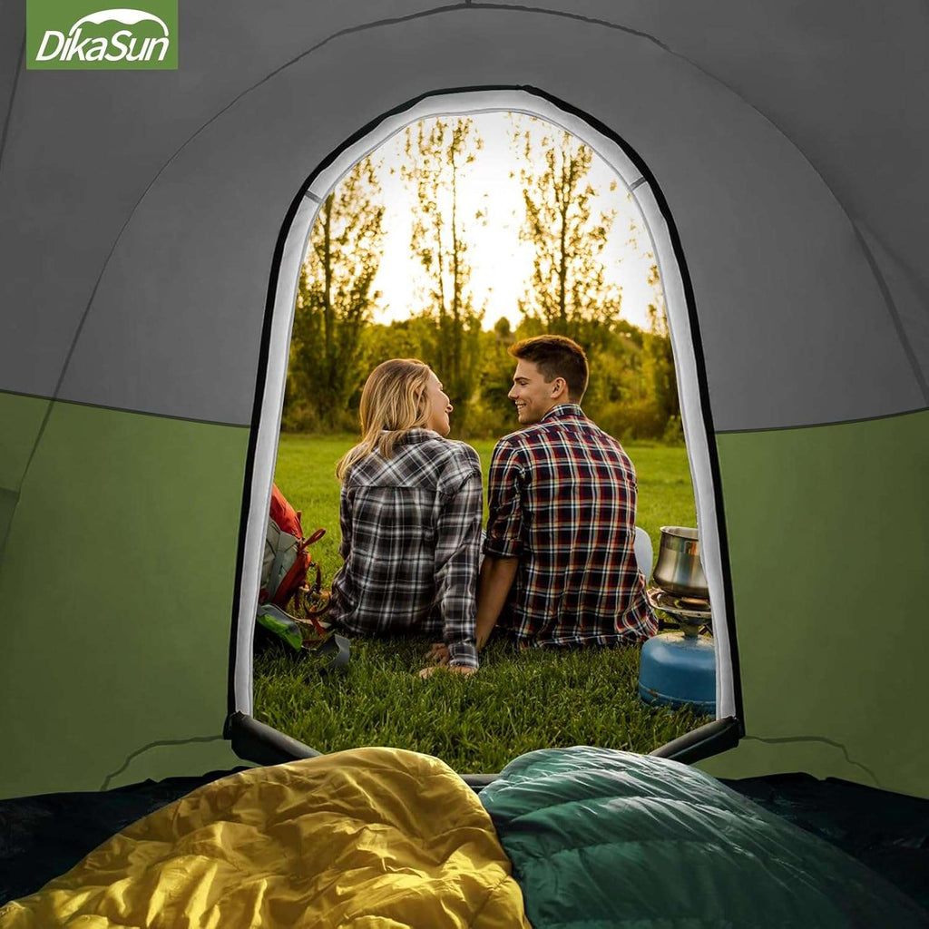 Dikasun Pickup Truck Bed Tent 5.5-6.7ft Green Double-Layer Camping