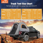 Dikasun Pickup Truck Bed Tent 5.5-6.7ft Gray Double-Layer Camping