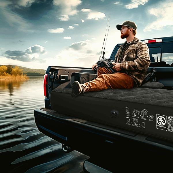 Dikasun Truck Bed Air Mattress 6-6.5ft Grey Camping Sleep