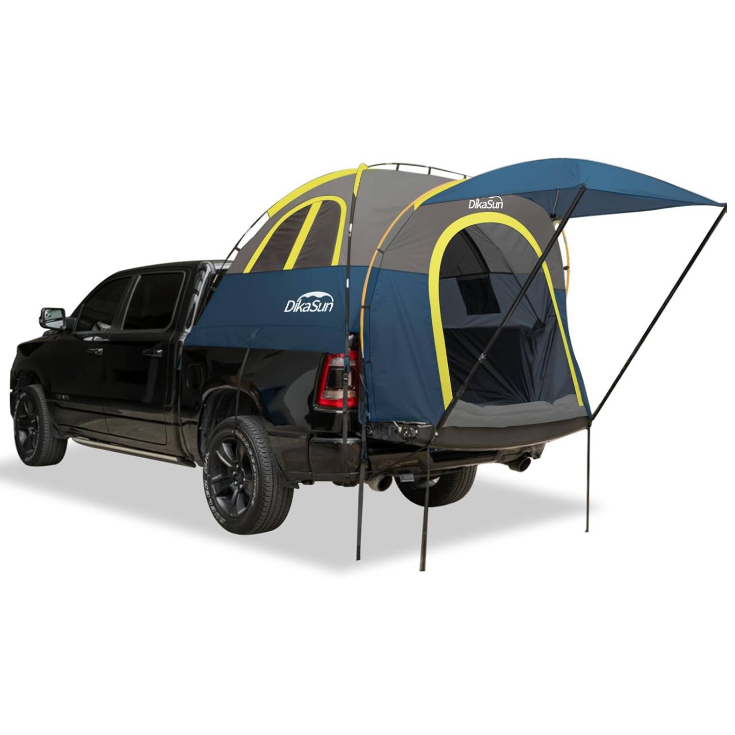 Dikasun Pickup Truck Bed Tent 5.5-6.7ft Navy Double-Layer Camping