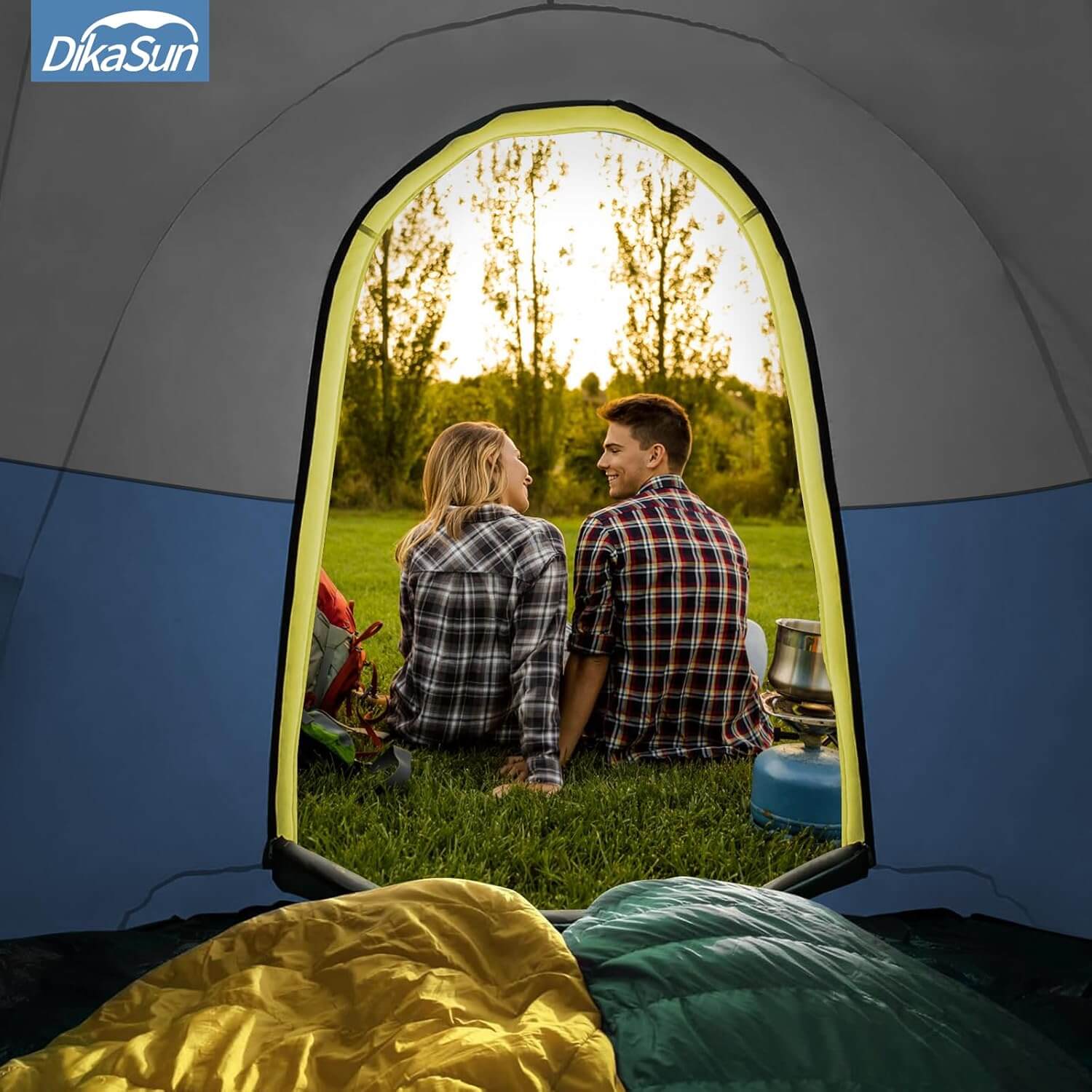 Dikasun Pickup Truck Bed Tent 5.5-6.7ft Navy Double-Layer Camping