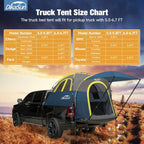Dikasun Pickup Truck Bed Tent 5.5-6.7ft Navy Double-Layer Camping