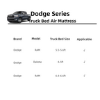 Dikasun Dodge Truck Bed Air Mattress 5.5-5.8ft 6-6.5ft Grey PVC Camping