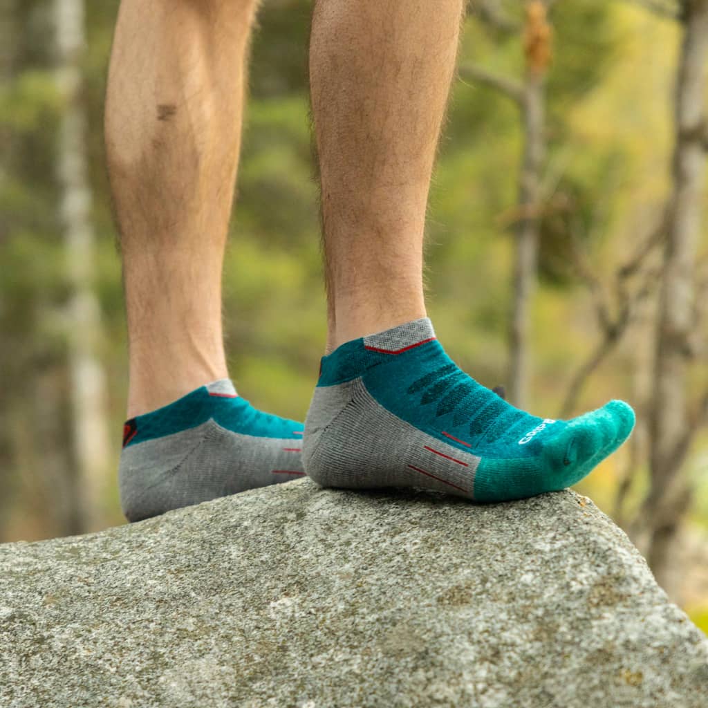 GRIP6 8 Pack Merino Wool Ankle Running Socks Midweight Green USA Made