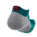 GRIP6 8 Pack Merino Wool Ankle Running Socks Midweight Green USA Made