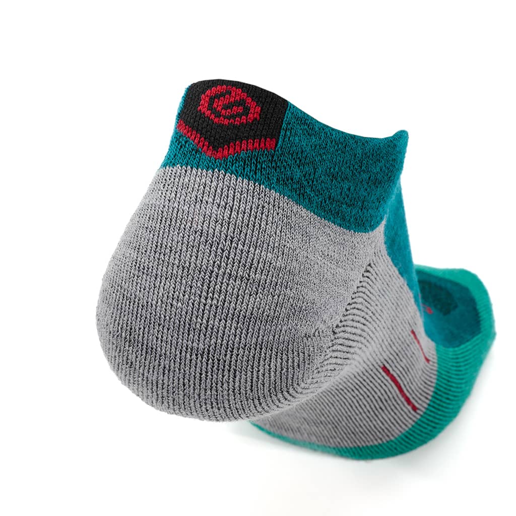 GRIP6 8 Pack Merino Wool Ankle Running Socks Midweight Green USA Made