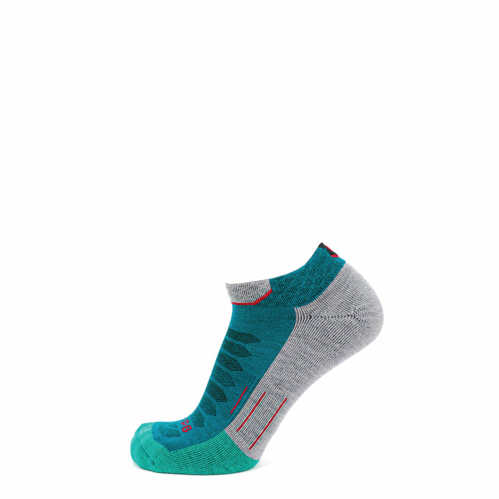 GRIP6 3 Pack Merino Wool Ankle Running Socks Midweight Green USA Made